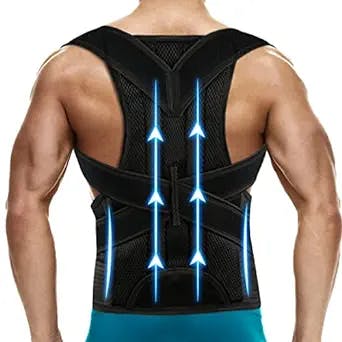 ABACKH Back Brace Posture Corrector for Women and Men - Adjustable Posture Back Brace for Upper and Lower Back Pain Relief - Improve Back Posture and Lumbar Support XXL(42"-48")
