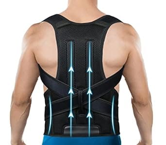 TEKOMVO Posture Corrector for Women and Men, Back Brace Adjustable Back Straightener Support for Upper Back, Scoliosis and Hunchback Correction, Improves Posture and Pain Relief L(33"-37")