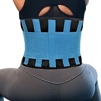 RiptGear Back Brace for Back Pain Relief and Support for Lower Back Pain - Lumbar Support and Back Pain Relief - Lumbar Brace and Back Support Belt for Men and Women - Blue (Large)