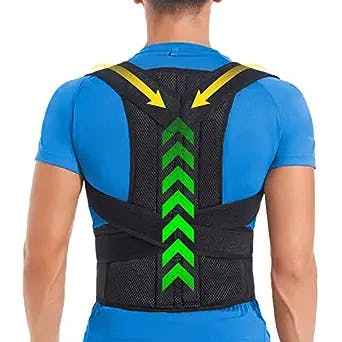 DIANMEI Back Brace Posture Corrector for Women and Men, Back Braces for Upper and Lower Back Pain Relief, Adjustable and Fully Back Support Improve Back Posture and Lumbar Support(M, 30"-35.5" Waist)