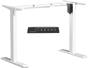 ForsTa Electric Standing Desk Frame, Ergonomic Height Adjustable Sit Stand Desk Table Legs with Memory Controller for Home Office,Frame Only