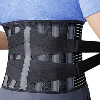 Bracepost Back Brace for Lower Back Pain Relief with 7 Stays, Ultra-Breathable Back Support Belt for Women Men, Adjustable Lumbar Support Belt for Herniated Disc, Sciatica, Scoliosis(Size: X-Large)