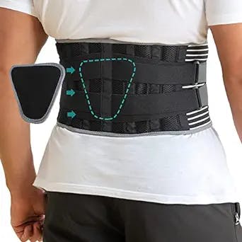 KONSEDIK Back Brace - Lower Back Support Belt - Anti slip&Breathable with Lumbar Pad Lumbar Supports for Women Men Lower Back Pain,Lumbar Disc Herniation,Sciatica,Scoliosis,Strain(Medium)
