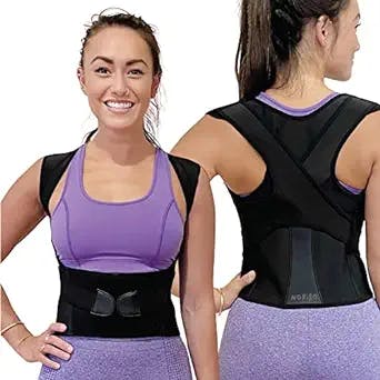 NORIBO | Posture Corrector for Women and Men - Lightweight, Discreet, Breathable - Back Support Belt Back Brace for Posture - Back pain and Shoulder pain relief - Upper and Lower Back support (Small)