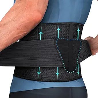 YAHA 2023 New Back Brace With Lumbar Pad, 16 Hole Mesh Lumbar Support for Lower Back Pain, Back Support Belt for Men&Women Relieve Sciatica, Herniated Disc, Scoliosis Back Pain (L (Waist 37"-45"))