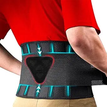 FEATOL Back Brace for Lower Back Pain Relief, Back Support Belt for Heavy Work Lifting, Back Pain, Sciatica, Scoliosis, Herniated Disc Lumber Support Back Brace with Removable Ergonomically Designed 3D Silicone Lumbar Pad for Men & Women (Waist Size: 24''-29'')