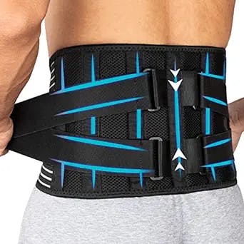 Suptrust Back Brace for Men and Women, Lower Back Pain Relief with 7 Stays, Lower Back Brace, Breathable Waist Lumbar Lower Back Support Belt with Dual Adjustable Straps(XXL, Waist 125-150CM/49.2-59INCH)
