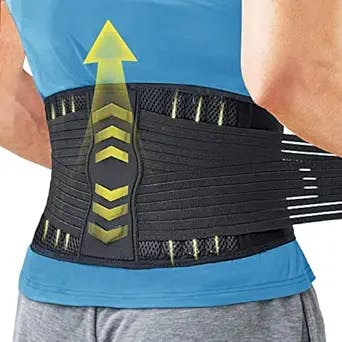 Back Brace for Lower Back Pain Relief - Men Women Back Support Belt for Heavy Lifting Sciatica Scoliosis Herniated Disc with Lumbar Pad - Adjustable Lumbar Support Belt Breathable Mesh Design(M 23.6"-31.5" Waist)