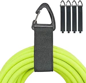 Extension Cord Holder Organizer(4 Pack L), Extension Cord Hanger for Garage Organization and Storage, 16-Inch Heavy Duty Storage Strap for Extension Cord within 100ft, with Triangle Buckle for Hanging