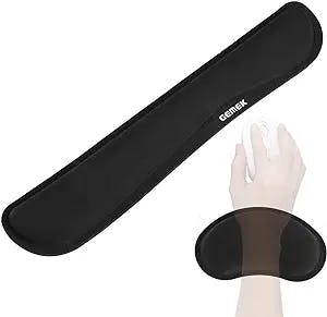 GEMEK Keyboard Wrist Rest Pad & Mouse Wrist Rest Support for Gaming Computer Laptop, Memory Foam Set for Easy Typing & Relief Getting Hand Hurt and Carpal Tunnel Syndrome Pain