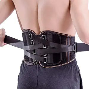 King of Kings Lower Back Brace Pain Relief with Pulley System - Lumbar Support Belt for Women and Men - Adjustable Waist Straps for Sciatica, Spinal Stenosis, Scoliosis or Herniated Disc - Large