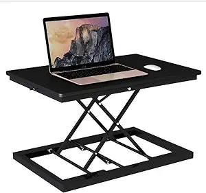 BHGBH Standing Desk Stand,Height Adjustable Sit Stand Converter Laptop Stands Large Wide Rising Black,Desktop Computer Riser Table