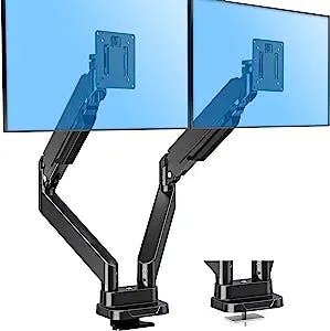 MOUNTUP Dual Monitor Mount Fits 13’’-39’’ Screen, Ultrawide Dual Monitor Desk Mount, Adjustable Gas Spring Double Monitor Arms, VESA Bracket with Clamp/Grommet Mounting Base, Computer Monitor Stand