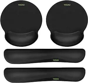 Comfy Mee Premium Memory Foam Keyboard and Mouse Wrist Rest Pads Set- for Comfortable Typing &Wrist Pain Relief (Pack of 2)
