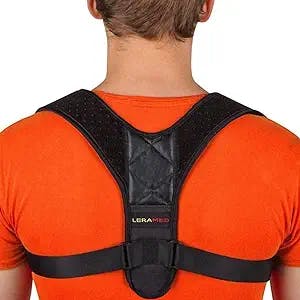 Leramed [New 2023] Posture Corrector for Men and Women - Adjustable Upper Back Brace for Clavicle Support and Providing Pain Relief from Neck,Back and Shoulder
