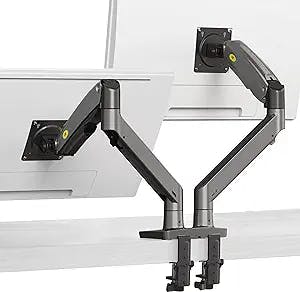 NB North Bayou Dual Monitor Desk Mount Stand Full Motion Swivel Computer Monitor Arm Fits 2 Screens up to 32'' with Load Capacity 6.6~26.4lbs for Each Monitor G75