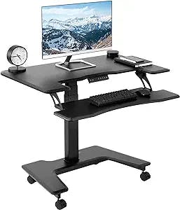 VIVO Black Electric Mobile Desk Review: Say Goodbye to Lower Back Pain