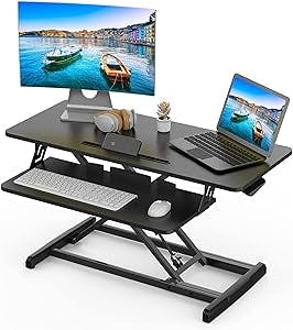 SMUG Converter Standing Desk, 32 inch, with Keyboard Tray