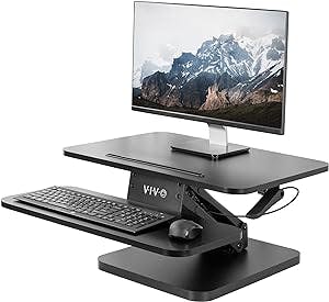 Rise Up with the VIVO Black Height Adjustable Desk Converter: A Must-Have f