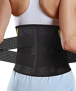 BERTER Lower Back Brace for Lower Back Pain Relief Sciatica for Men & Women, Adjustable Breathable Lumbar Back Support Belt for Herniated Disc, Scoliosis (L, Black)