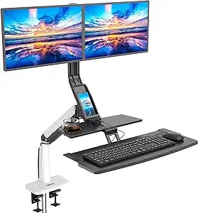 Get Your Sit Together with the BONTEC Dual Monitor Sit-Stand Workstation