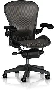 Herman Miller Classic Aeron Chair - Fully Adjustable, C size, Adjustable Lumbar, Carpet Casters