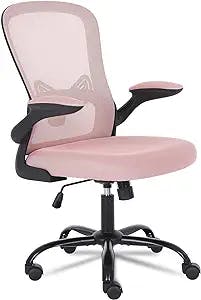 Bioopts Office Chair Computer Chair with Flip Up Armrests Mesh Chair Lumbar Support Ergonomic Chair Adjustable Swivel and Height,Desk Chair Gaming Chair for Adults and Teens