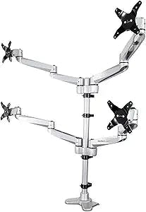 Get your multitasking on with the StarTech.com Desk Mount Quad Monitor Arm!
