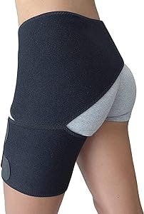 Hip Brace for Sciatica Pain Relief - Compression Support Wrap for Sciatic Nerve, Pulled Thigh, Hip Fleхоr Strain, Groin Injury, Hamstring Pull - SI Belt - Sacroiliac Joint Support Stabilizer for Men, Women (Black)