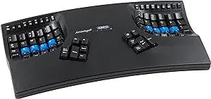 Kinesis Advantage2 Ergonomic Keyboard (KB600), Black top case, Cherry MX Brown Switches, QWERTY keycaps