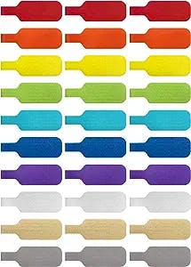 Cable Labels by Wrap-It Storage, Medium, Multi-Color (30-Pack) Write On Cord Labels, Wire Labels, Cable Tags and Wire Tags for Cable Management and Organizer for Electronics, Computers and More