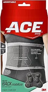 ACE Deluxe Back Stabilizer, with Lumbar Support, Back Brace, Doctor Developed, Adjustable, Helps with Herniated Discs and Sciatica