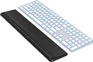 HONKID Low Profile Wrist Rest (H 0.2-0.58in) for Slim Keyboards, Made of Cool Gel and Non-Slip Rubber Base, Easy Typing and Relieve Wrist Pain, Black